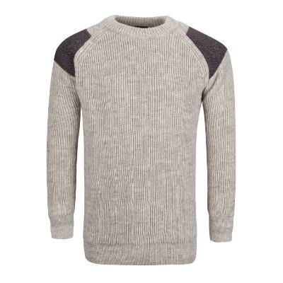 Show details for Tweed Men's Jumper - Oatmeal Picture of Tweed Men's Jumper - Oatmeal