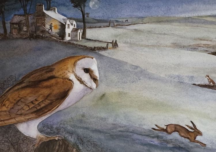 Picture of Owl at Twilight