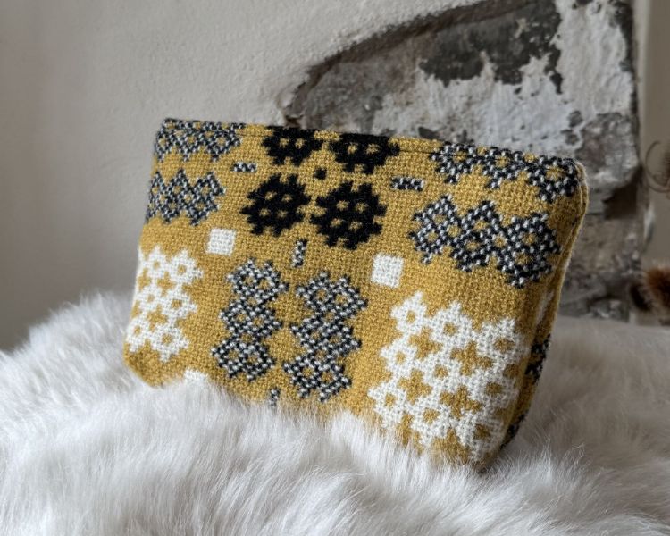 Picture of Yellow Tapestry Cosmetics Bag