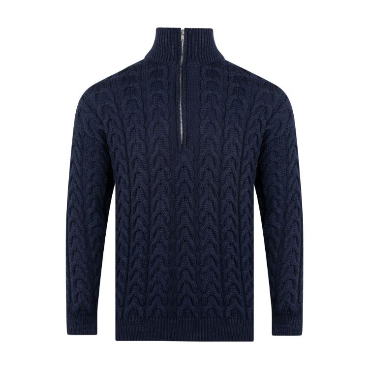 Picture of Cable Zip Jumper - Navy