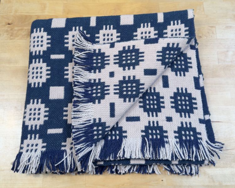 Picture of French Navy Welsh Tapestry Floor Rug