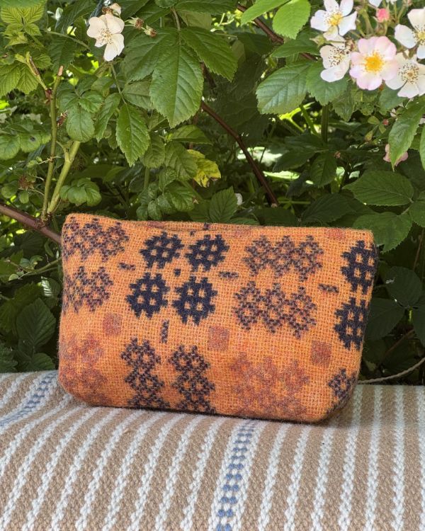 Picture of Orange Tapestry Cosmetics Bag