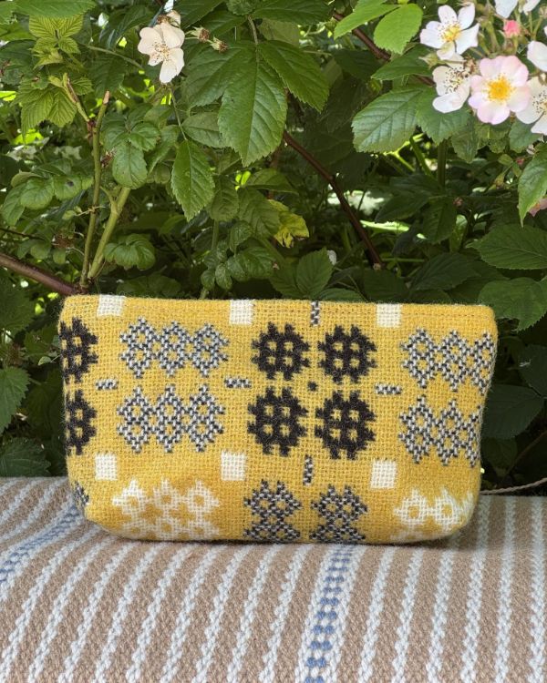 Picture of Yellow Tapestry Cosmetics Bag